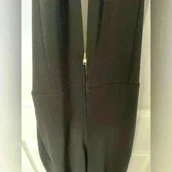Zara Black Backless Halter Neck Black Zip Up Jumpsuit Pantsuit Size Small - Picture 5 of 5